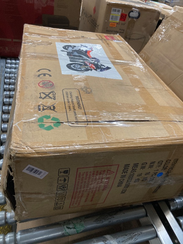 Photo 1 of 12V Kids Motorcycle, Electric Motorcycle for Kids with Long Battery Life, Top Speed to 3mph, Aprilia Licensed Ride On otorcycle with EVA Wheels, Training Wheels, Large Seat-Blue****USED****NEEDS TO BE CLEANED****