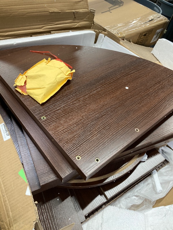 Photo 1 of *******PHPTP REFERENCE** Round Coffee Table, 31.5" Fluted Coffee Table with Storage, Fluted Accent Center Table with Sliding Door, Mid Century Modern Coffee Table for Living Room, Coffee Table Circle Wood?Walnut