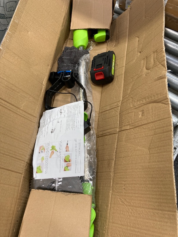 Photo 1 of ** Stock Picture for reference only ** Electric Weed Wacker Cordless, Weed Eater Battery Powered , Lightweight Grass Trimmer with2.0Ah Battery & Wheels, Foldable Lawn Edger/Brush Cutter for Lawn Yard Garden

