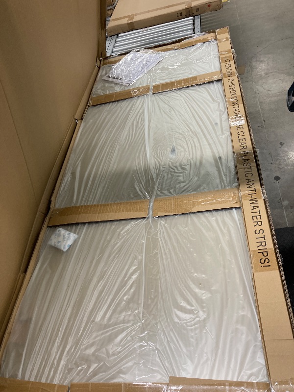 Photo 1 of ** Partial Set ** Box number 1 and 2 out of 4 ** DreamLine Unidoor Plus 57 1/2 - 58 in. W x 72 in. H Frameless Hinged Shower Door in Brushed Nickel, SHDR-245757210-04