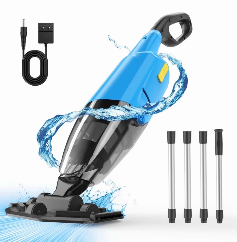 Photo 1 of (2025 New)Efurden Cordless Pool Vacuum, Handheld Pool Vacuum with Running Time up to 90-Minutes for Above Ground Pools, Spas and Hot Tubs,Blue