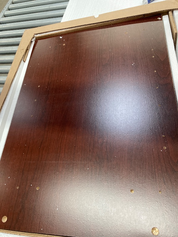 Photo 1 of ** Only Half ** Partial Set ** Parts Missing ** Bush Furniture Cabot L Shaped Computer Desk in Harvest Cherry | Corner Table with Drawers for Home Office