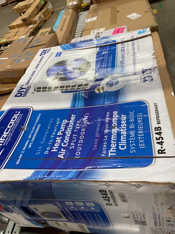 Photo 1 of ** Partial Set ** Heat Pump Only ** Box 1 Out of 2 only ** MRCOOL 12000 BTU 115V Ductless Inverter Mini Split Air Conditioner & Heat Pump System, 5th Gen DIY - Wall-Mounted AC Unit w/ Heating and Cooling for Home, Office & Commercial Space