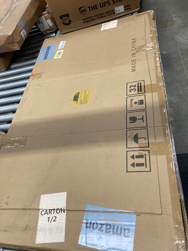 Photo 1 of ** Partial Set ** Box 1 out of 2 Only ** DWVO 35 Cuft Outdoor Horizontal Storage, Waterproof Resin Storage Shed with Floor and Multiple Accesses for Garden Tools, Easy Assembly, Brown (No Shelf Included)
