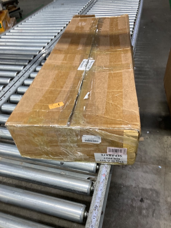 Photo 1 of ** used on one side it has a small tear**Nuanchu 2 Pcs 42 x 14.7 Inch Garage Door Windows Vinyl Windows with UV Resistant Glass Garage Door Inserts   2pcs