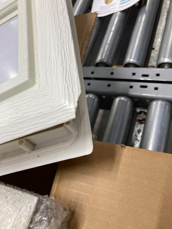 Photo 1 of ** used on one side it has a small tear**Nuanchu 2 Pcs 42 x 14.7 Inch Garage Door Windows Vinyl Windows with UV Resistant Glass Garage Door Inserts   2pcs