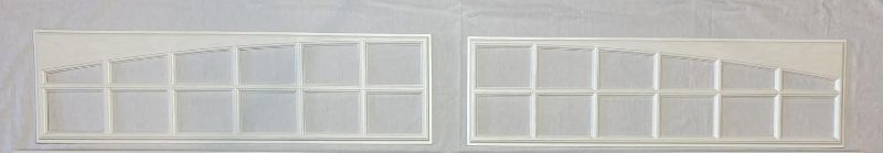 Photo 1 of ** used on one side it has a small tear**Nuanchu 2 Pcs 42 x 14.7 Inch Garage Door Windows Vinyl Windows with UV Resistant Glass Garage Door Inserts   2pcs