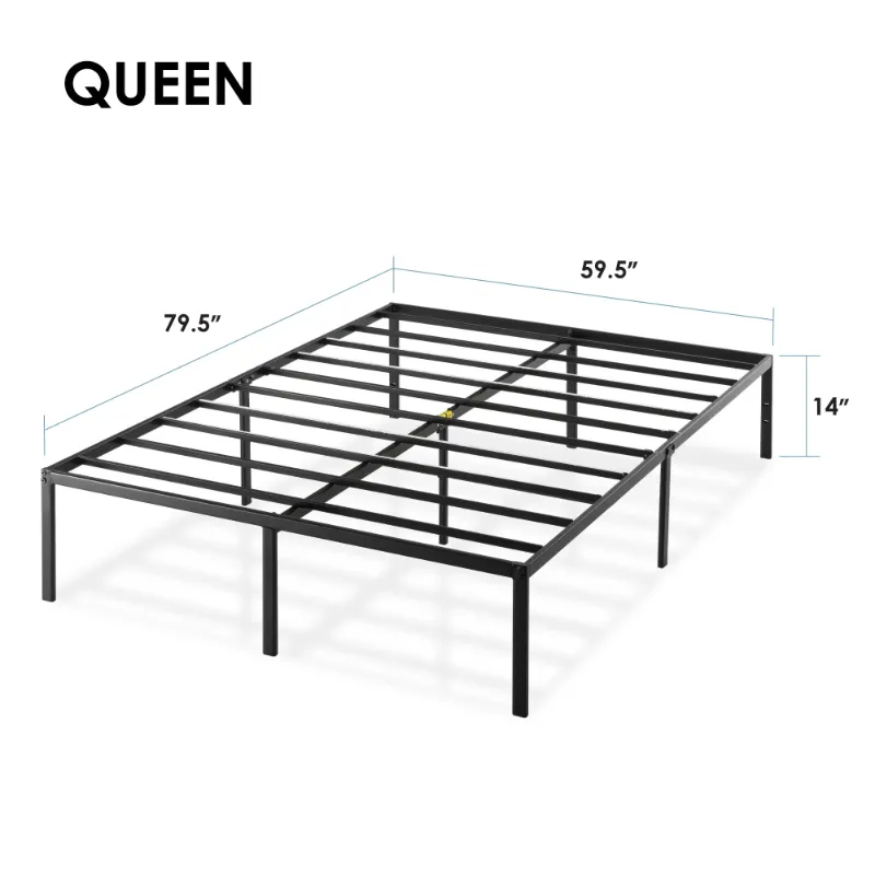 Photo 1 of ****Misssig parts**  Best Price Mattress 14" Metal Platform Bed Frame, Heavy-Duty Steel Slats, Black, Queen