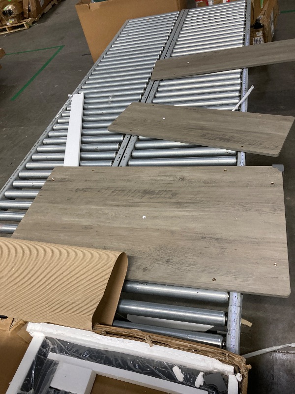 Photo 1 of ***missing parts used***Tatub Dining Table Set for 4, 3-Piece Kitchen Table with 2 Benches, Space-Saving Dining Room Set for Breakfast Nook and Small Spaces, Grey