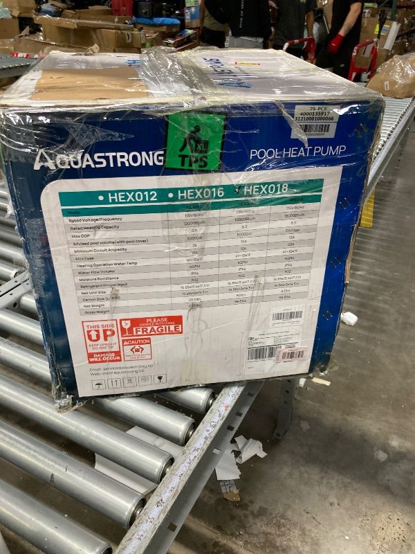 Photo 1 of **The product is used. It was connected and the button turned on, so it is missing parts and needs time to be 100% working.****use misssing parts**WOPOLTOP 17100 BTU Pool Heat Pump for Swimming Pools, Dual Function of Heating and Cooling, 5.2KW AC Fixed F