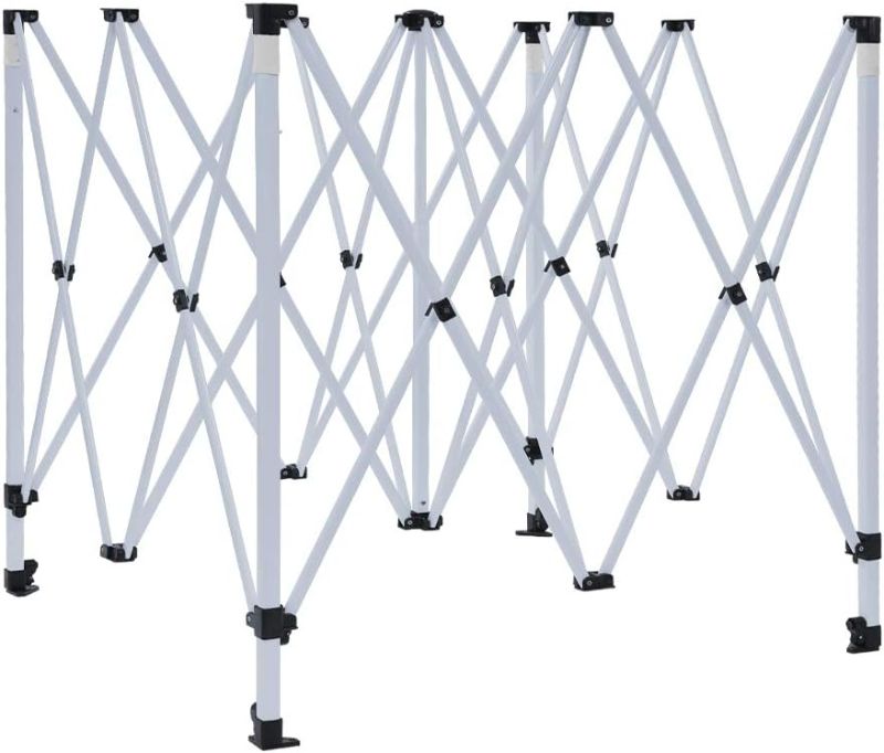 Photo 1 of *******The product is missing the hood on the top, it only has the base****.Summit Living 10 x 10 ft Pop-up Canopy Tent Straight Legs Instant Canopy for Outside with Wheeled Bag - Blue