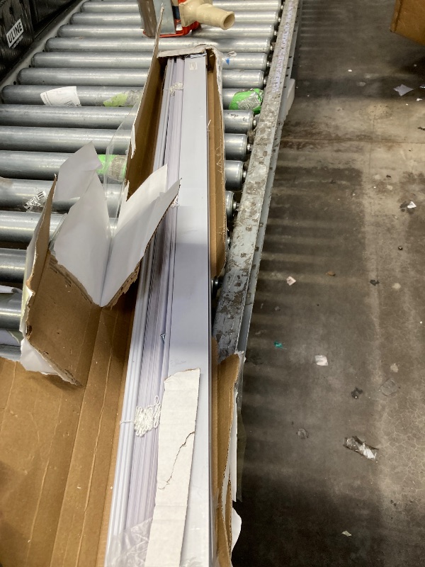 Photo 1 of **used**Cordless Light Filtering Mini Blind - 35 Inch Width, 48 Inch Length, 1" Slat Size - Pearl White - Cordless GII Morningstar Horizontal Windows Blinds for Interior by Achim Home Decor