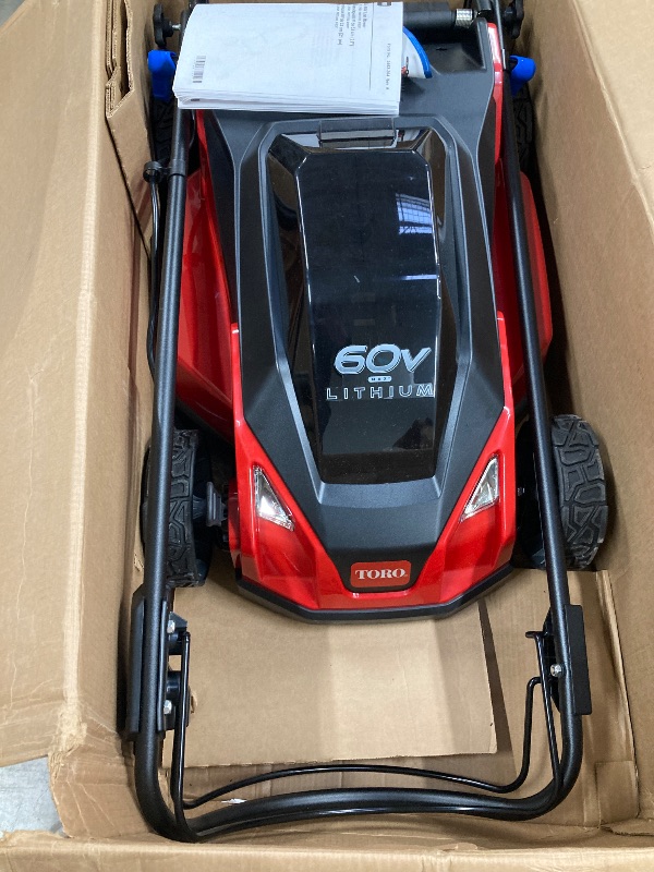 Photo 1 of **Battery/Charger Not Included** Toro 60V MAX* 21 in. Stripe® Dual Blades, Self-Propel Lawn Mower