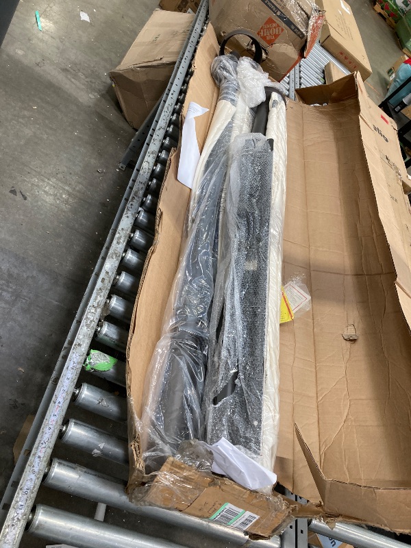 Photo 1 of **MISSING PARTS**FLAME&SHADE 10ft Solar Cantilever Umbrella with 40 LED Lights, Lighted Large Offset Outdoor Patio Umbrellas, 8 Sturdy Ribs, UPF50+ UV Protection for Pool Deck Garden Yard, Taupe