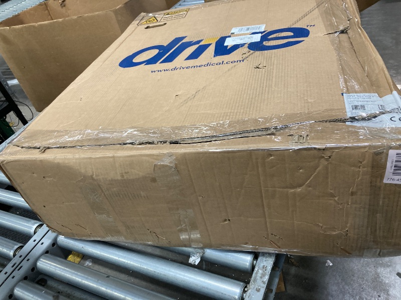 Photo 1 of **missing parts****Drive Medical Blue Streak Wheelchair with Flip Back Desk Arms, Elevating Leg Rests Folding Outdoor Desk Length Arms,Alloy Steel 20 Inch Seat