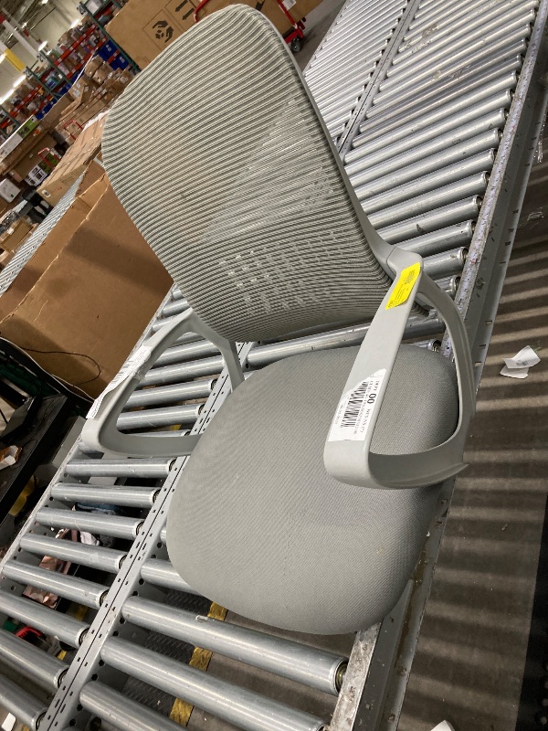Photo 1 of *IT IS USED AND IS MISSING THE BOTTOM PART OF THE WHEELS*    Sweetcrispy Ergonomic Office Desk Chair Mesh Adjustable Swivel Mid-Back Computer Chair with Lumbar Support Comfy Flip-up Arms for Home Office