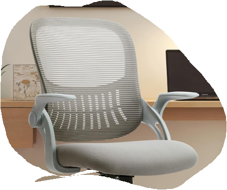 Photo 1 of *IT IS USED AND IS MISSING THE BOTTOM PART OF THE WHEELS*    Sweetcrispy Ergonomic Office Desk Chair Mesh Adjustable Swivel Mid-Back Computer Chair with Lumbar Support Comfy Flip-up Arms for Home Office
