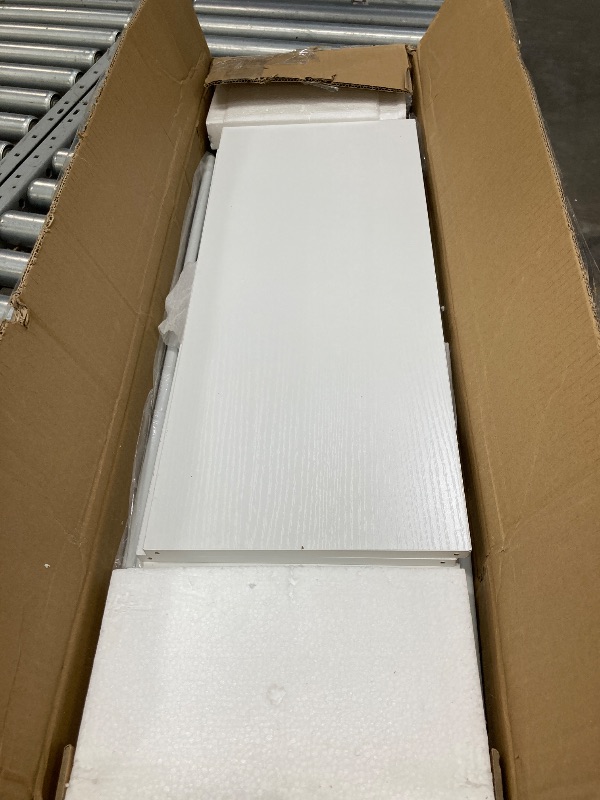 Photo 1 of **USED**Biemlerfn Over The Toilet Storage Shelf, 4-Tier Wooden Bathroom Organizer Adjustable Saver Space Rack with Toilet Paper Holder, Pure White
