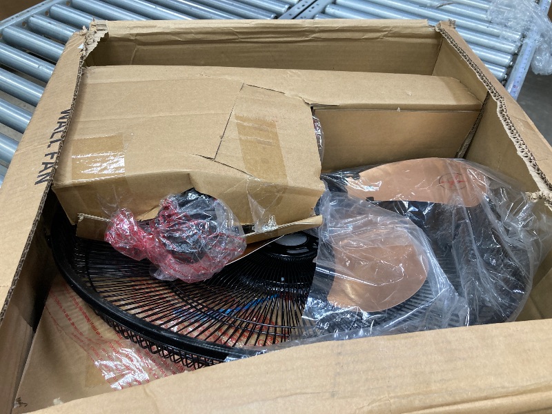 Photo 1 of ** usesd missing parts***  2 Pack 20" Wall Mount Fan with Remote, 3 Speeds Wall Oscillating Fan with 4800 CFM, Cooling Fan with 4 Timing, High Velocity Fans, Yellow