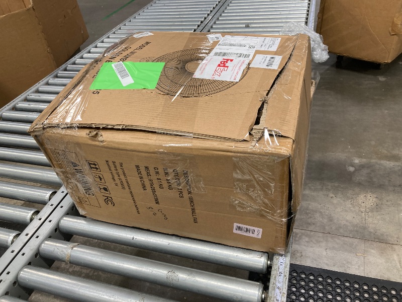 Photo 1 of ** usesd missing parts***  2 Pack 20" Wall Mount Fan with Remote, 3 Speeds Wall Oscillating Fan with 4800 CFM, Cooling Fan with 4 Timing, High Velocity Fans, Yellow