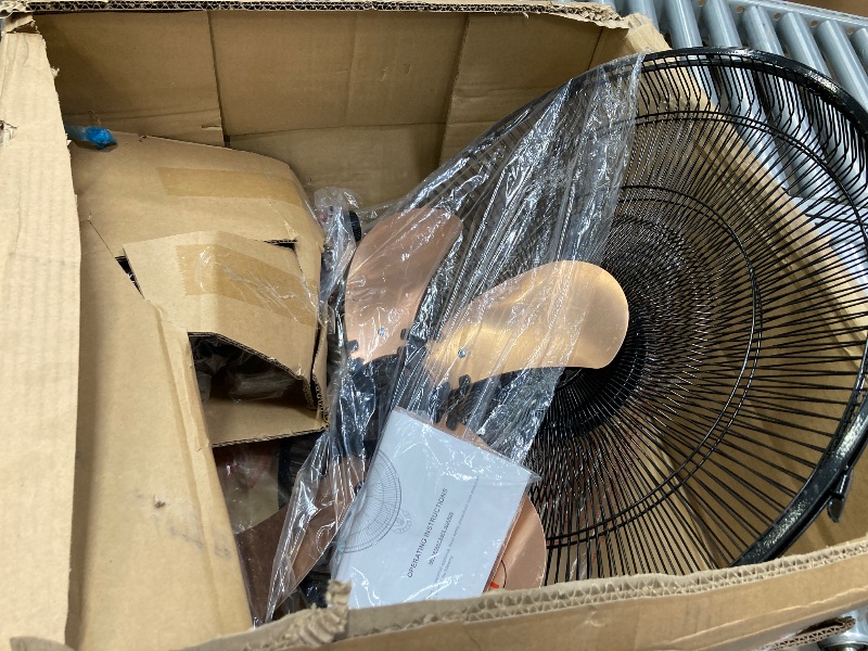 Photo 1 of ** usesd missing parts***  2 Pack 20" Wall Mount Fan with Remote, 3 Speeds Wall Oscillating Fan with 4800 CFM, Cooling Fan with 4 Timing, High Velocity Fans, Yellow