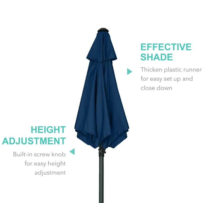 Photo 1 of *use* AMMSUN 6ft Black Small Patio Umbrella for Table Pool Lawn Balcony uv50+ , Push Up & Tilt