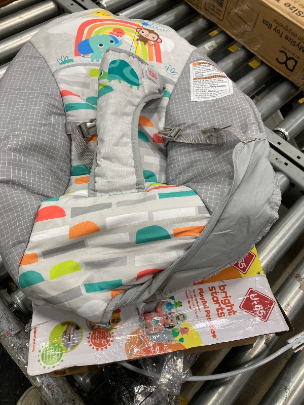 Photo 1 of *** damage used***Bright Starts Playful Paradise Comfy Baby Bouncer Seat with Soothing Vibration and Toys, Unisex, 0-6 Months