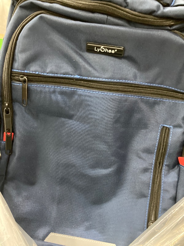 Photo 1 of ***IMAGE REFERENCE***WIRABO Rolling Backpack for Adults, 17.3 inch Laptop Wheeled Backpack, Travel Backpack with Wheels, Carry on Luggage Business Trolley Suitcase Computer Bag Men Women Blue