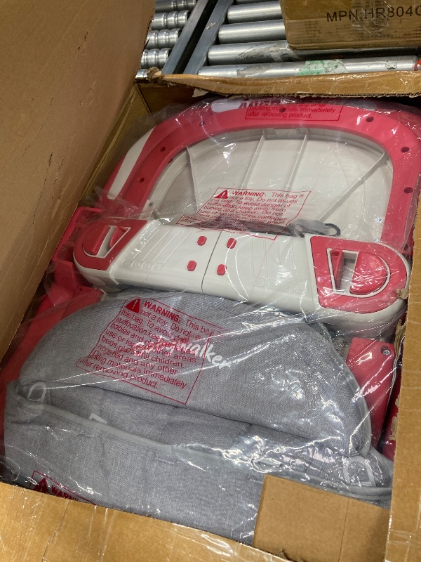 Photo 1 of **I DON'T KNOW IF THERE ARE MISSING PIECES***  5-in-1 Foldable Baby Walker with Foot Pads & Handles for Boys and Girls 6-24 Months, pink and grey

