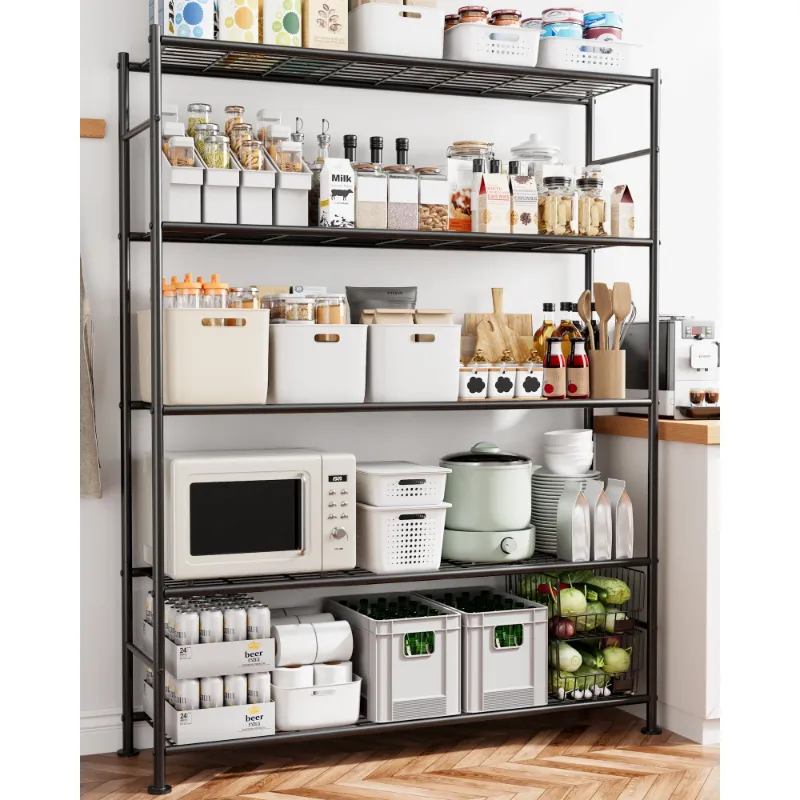 Photo 1 of ***I DON'T KNOW IF THERE ARE MISSING PIECES*** 5-Tier Heavy Duty Wire Shelving Unit, 47.2 x 12.6 x 60.8 Inches, 1000 lb Capacity, Black
