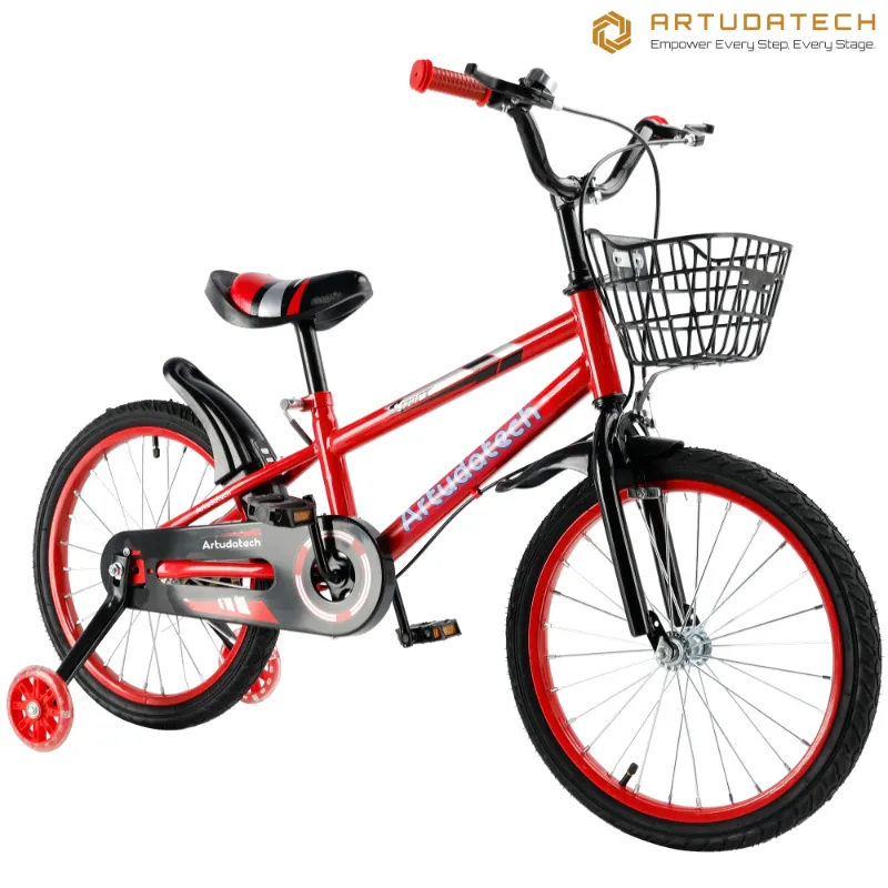 Photo 1 of ***I DON'T KNOW IF THERE ARE MISSING PIECES** ARTUDATECH 14/16/18 Inch Kids Bike for Ages 3-10 Years Old Boys Girls, Kid's Bikes with Training Wheels, Basket, Dual Brake, Children Bicycle for Kids and Toddler Beginners, Pink/Red
