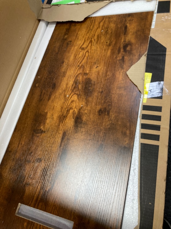 Photo 1 of ***I DON'T KNOW IF THERE ARE MISSING PIECES*** 55 inch Computer Desk with 5 Drawers and File Cabinet for Storage, Office Desk with Storage Shelf & Power Outlets, Home Office Desks, Vintage
