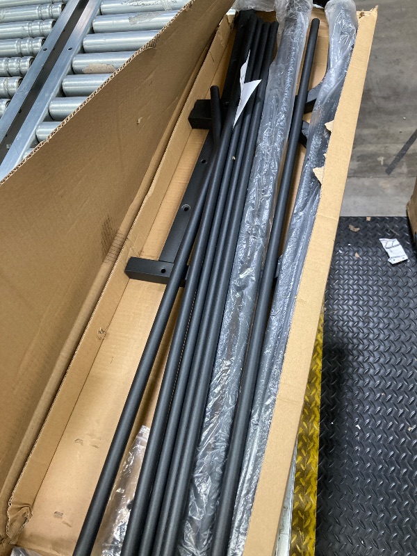 Photo 1 of ***I DON'T KNOW IF THERE ARE MISSING PARTS*** BAOKALER Metal Clothes Rack Garment Rack for Hanging Clothes, Clothing Garment Rack with 6 Hooks, Clothing Racks or Hanging Racks, Black
