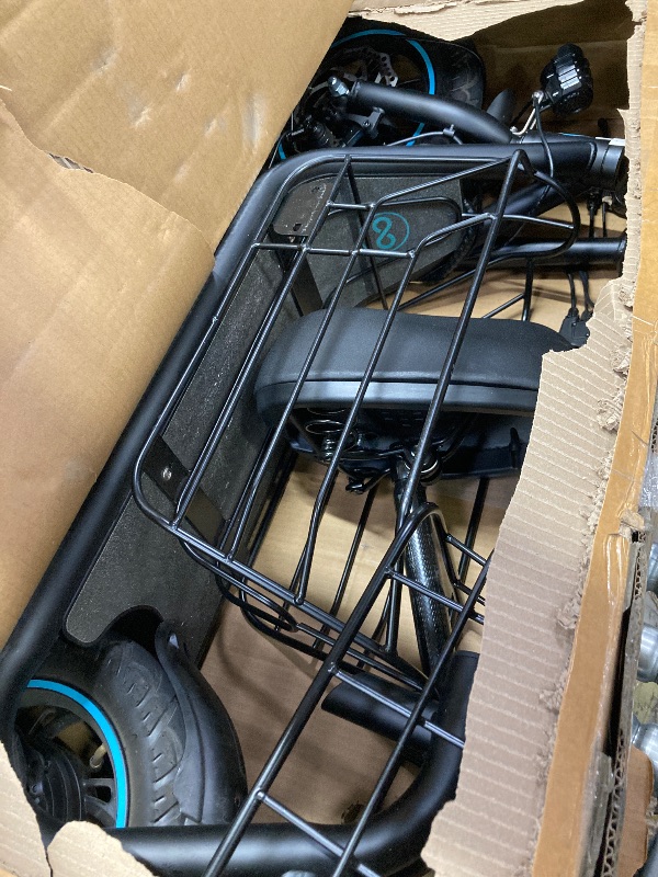 Photo 1 of ***I DON'T KNOW IF THERE ARE MISSING PARTS, I DON'T KNOW IF IT WORKS***  Adults Electric Scooter with Large Middle Basket, 550W Motor 18.6 MPH 20 Mile Distance, Foldable E-Scooter with seat for Pets & Cargo, C1S-FP9