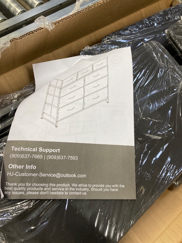 Photo 1 of (**I DON'T KNOW IF THERE ARE MISSING PIECES** *ZUNMOS 9 Drawer Fabric Dresser for Bedroom, Chest of Drawer Organizer Storage Cabinet for Closet, Entryway, Black
