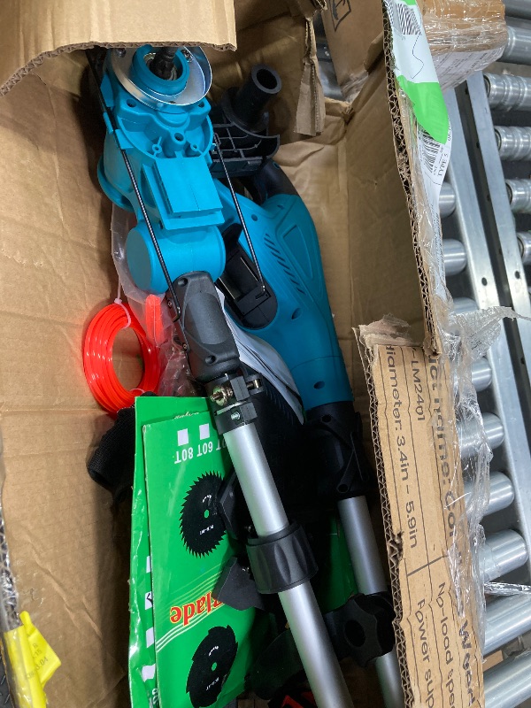 Photo 1 of ***I DON'T KNOW IF THERE ARE MISSING PIECES** GVDV 2 in 1 Weed Wacker and String Trimmer, BLDC Motor, 2 Pcs 24V Batteries, 3 Blades, Adjustable Length - Lightweight Lawn Edger & Brush Cutter for Yard and Garden
