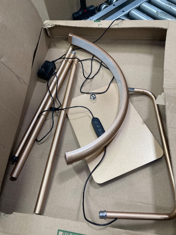 Photo 1 of ***I DON'T KNOW IF THERE ARE MISSING PIECES**Floor Half Moon LED Lamp for Lash Extensions, Eyelash Techs & Estheticians | Larger & Brighter | Dimmable, Adjustable Height, Rotating Head, Shadowless Light (Gold)