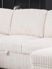Photo 1 of ***********PARTIAL SET FOR***************118 inch Oversized U Shaped Sectional Sleeper Sofa with Pull Out Couch Bed , Plush Corduroy Convertible Pullout Sofabed with Storage Chaise & Shelves,6 Seater Corner Couches for Living Room Office