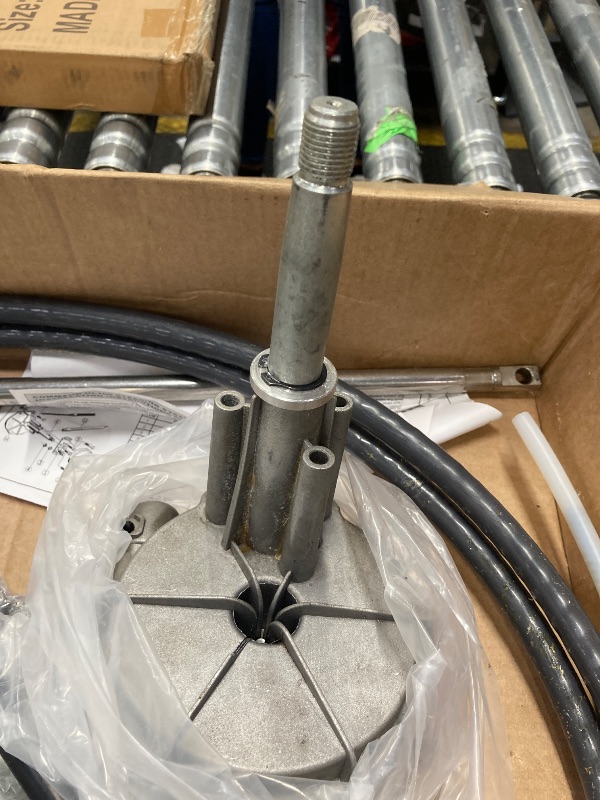 Photo 1 of ***THE SCREWS ARE MISSING*** Boats Steering System, 15 Feet Cable Outboard Steering Kit with 3/4'' Standard Tapered Shaft & 13.5" Steering Wheel for Yachts, Fishing Boats and Other Watercraft