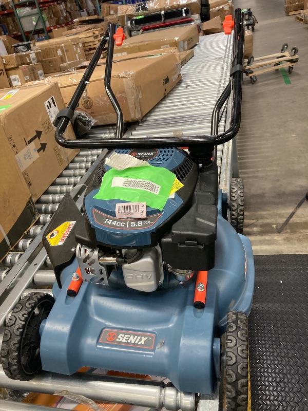 Photo 1 of ***I DON'T KNOW IF IT WORKS*********** SENIX Gas Lawn mower, 18in Cutting Blade / 19in Cutting Deck, 144cc 4-Cycle Engine Push Mower with Side Discharge
