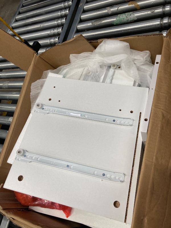 Photo 1 of ***I DON'T KNOW IF THERE ARE MISSING PIECES**** 2 Drawer Modern Nightstand with RGB LED Light High Gloss Bedside Tables for Bedroom White
