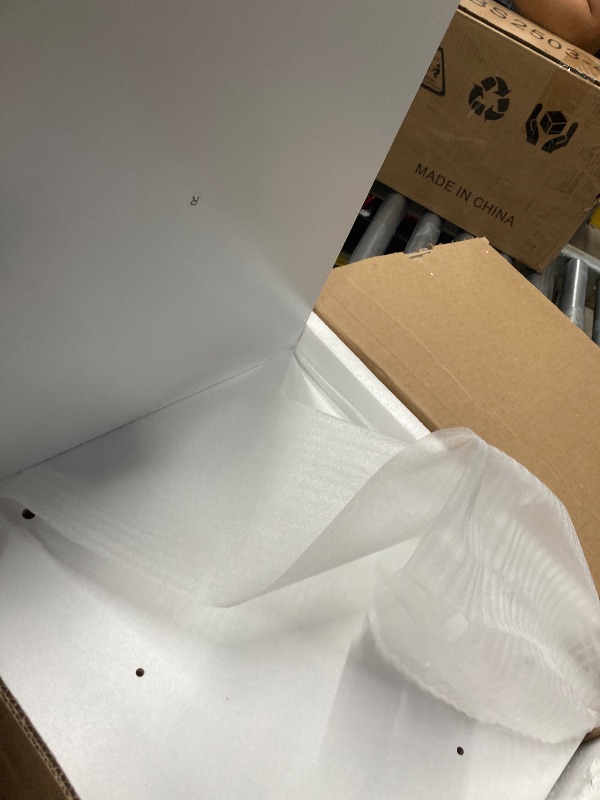 Photo 1 of *****I DON'T KNOW IF THERE ARE MISSING PIECES********* 2 Drawer Modern Nightstand with RGB LED Light High Gloss Bedside Tables for Bedroom White
