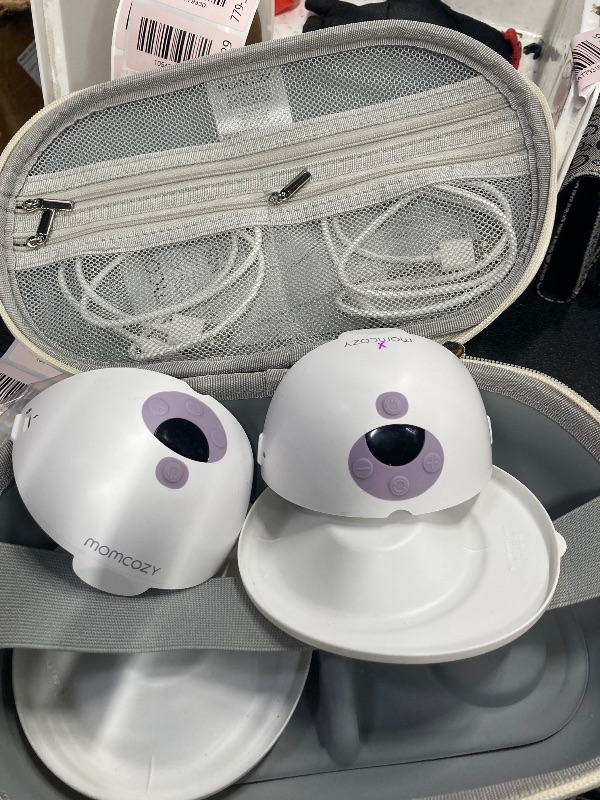 Photo 1 of *****MISSING PARTS AND I DON'T KNOW IF IT WORKS***** Breast Pump Hands Free M5, Wearable Breast Pump of Baby Mouth Double-Sealed Flange with 3 Modes & 9 Levels, Electric Breast Pump Portable - 24mm, 2 Pack Lilac
