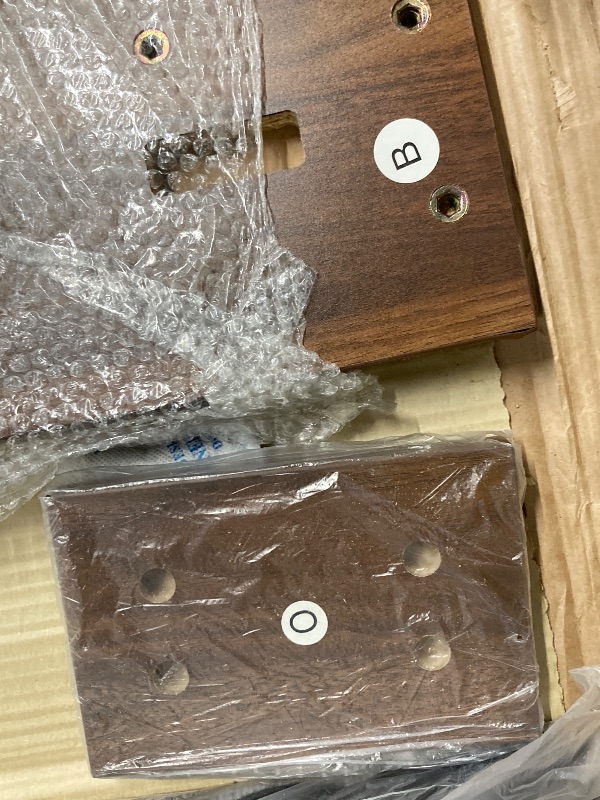 Photo 1 of **HEADBOARD ONLY**Pinmoco Headboard for Full Size Bed with Storage, Linen Upholstered Head Board with LED Light and Charging Station, Gray, Headboard Only