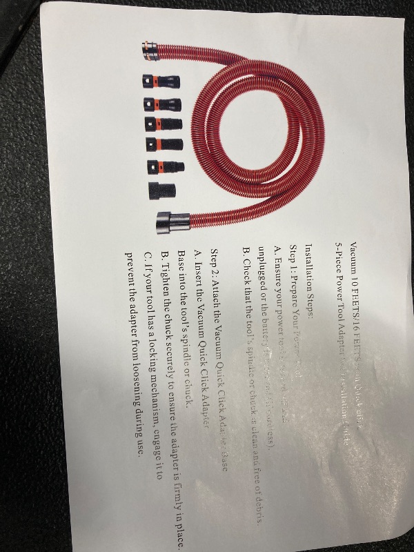 Photo 1 of 16FT Shop Vac Hose, Dust Collection Hose Kit for Home&Shop Vacuums System with 6 Adapters for Woodworking Power Tool & Sander, Compatible with festool/dewalt/bosch/ryobi/makita, etc Most Multi-Brands