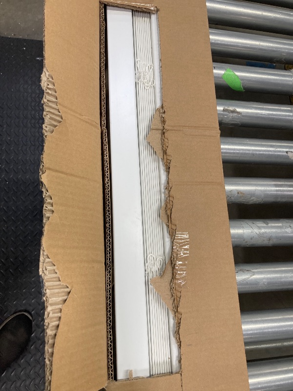 Photo 1 of **MISSING HARDWARE**Lotus & Windoware Cordless, 2 Inch Faux Wood Blind, 70" Wide x 48" Long, Window Blinds, Blinds & Shades, Blinds for Indoor Windows, Embossed, Bright White