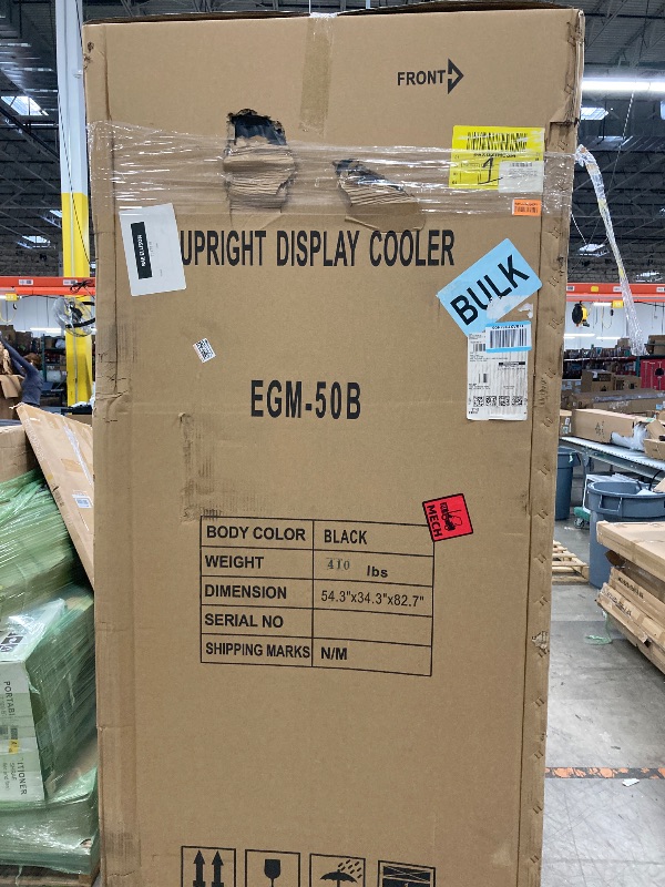 Photo 1 of *******FACTORY SEALED******** Empura 52" Reach-In Refrigerator with Two-Swing Glass Door | Merchandiser Beverage Display Fridge for Convenience Grocery Store | 50 Cu. Ft. | 85.4"H x 48.3"W x 25.6"D, Black Exterior Steel, 115V, NSF