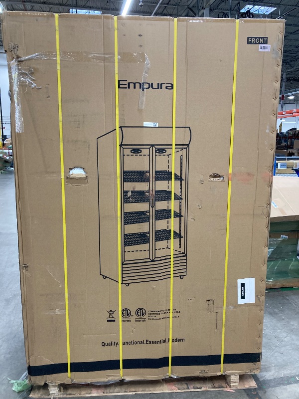 Photo 1 of *******FACTORY SEALED******** Empura 52" Reach-In Refrigerator with Two-Swing Glass Door | Merchandiser Beverage Display Fridge for Convenience Grocery Store | 50 Cu. Ft. | 85.4"H x 48.3"W x 25.6"D, Black Exterior Steel, 115V, NSF