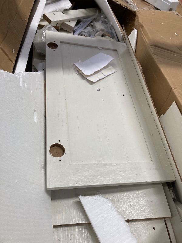 Photo 1 of **********I DON'T KNOW IF THERE ARE MISSING PIECES********* Farmhouse Sideboard Buffet Cabinet with Storage BEIGE 