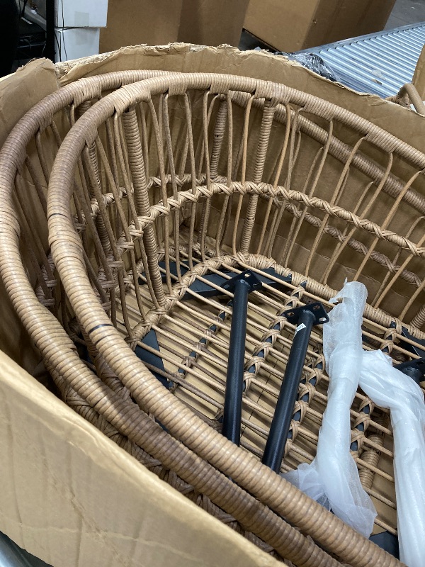 Photo 1 of *********ONLY COMES WITH 8 LEGS******MISSING PIECES******* YITAHOME Outdoor Wicker Furniture Set, All-Weather Patio Bistro Set with Footrest, Small Patio Conversation Set for Balcony Outside, Outdoor Chairs with Ottomans and Coffee Table